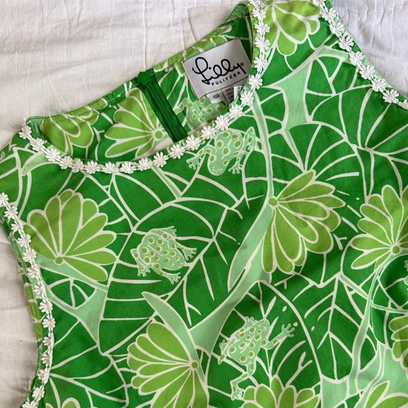 Lilly Pulitzer top, Lilly Pulitzer green frog top size 10p - Picture 7 of 8
